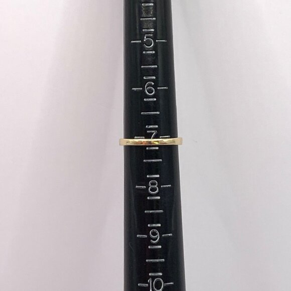 Sapphire Diamond 14K Yellow Gold Estate Ring Sz 7  J826 - Picture 6 of 8